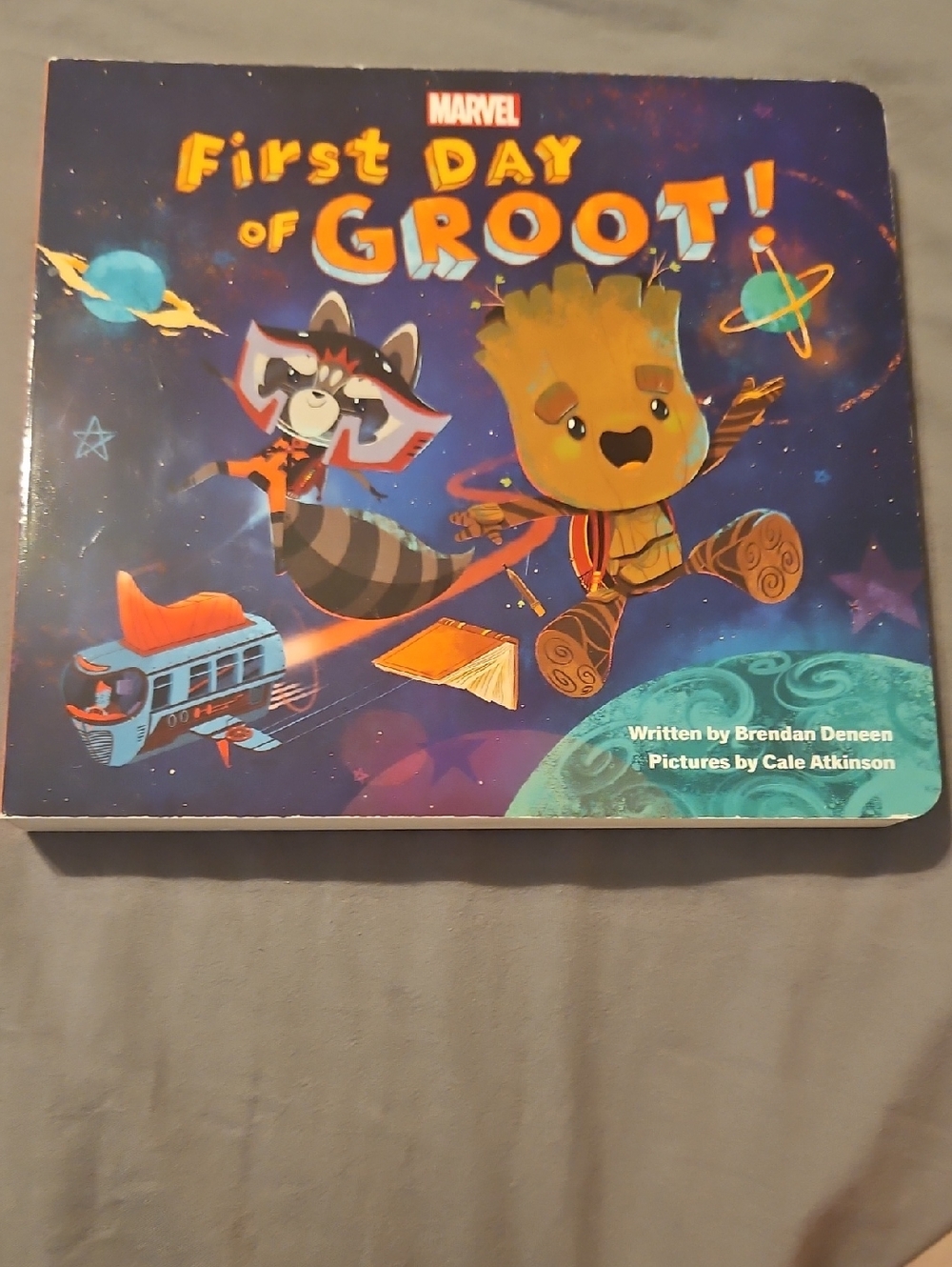 Marvel First Day of Groot! Board Book - Blue and Orange Cover